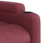 vidaXL Fauteuil inclinable électrique Rouge bordeaux Tissu