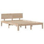 vidaXL Cadre de lit avec tête de lit 120x190 cm bois de pin massif