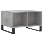 vidaXL Table basse Gris béton 60x50x36 5 cm Bois d'ingénierie