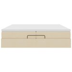 VidaXL Cadre de lit ottoman avec matelas crème 200x200cm tissu