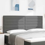 vidaXL Tête de Lit LED Design Lignes Gris Foncé 100 cm Tissu