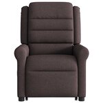 vidaXL Fauteuil inclinable de massage électrique Marron foncé Tissu