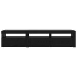 Meubles TV vidaXL 2 Pièces avec lumières LED Chêne noir Bois d'ingénierie