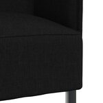 vidaXL Canapé à Haut Dossier 101cm Noir tissu