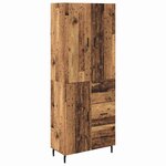 vidaXL Haut Armoire avec tiroir Bois Ancien 69 5 x 34 x 180 cm