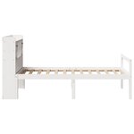 vidaXL Lit bibliothèque sans matelas blanc 75x190cm bois de pin massif