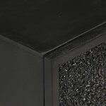 Vidaxl table de chevet noir 40x30x50 cm bois d'acacia et de manguier
