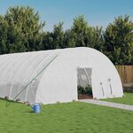 vidaXL Serre avec cadre en acier blanc 84 m² 14x6x2 85 m