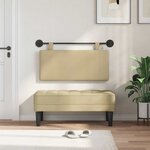 vidaXL Tête de lit suspendue Gris Vert Clair Tissu en velours côtelé