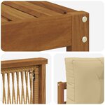 vidaXL Ensemble de canapés d'extérieur 6 Pièces Naturel et Beige