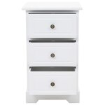 vidaXL Table de chevet MDF et bois de pin 35x32x59 cm