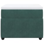 vidaXL Sommier à lattes de lit et matelas Vert foncé 80x200 cm Velours
