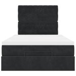 vidaXL Cadre de lit ottoman avec matelas noir 120x200 cm velours