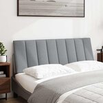 vidaXL Coussin de tête de lit gris clair 140 cm tissu