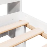 vidaXL Lit bibliothèque sans matelas blanc 75x190cm bois de pin massif