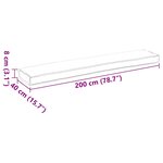 vidaXL Set de coussins de palette 2 Pièces Crème 200 x 40 x 8 cm