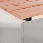 vidaXL Banc de jardin Argent 40 x 40 x 43 cm Acier inoxydable