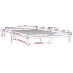 vidaXL Cadre de lit sans matelas marron miel 160x200 cm bois massif