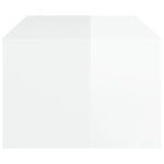 vidaXL Table basse Blanc brillant 100x50 5x35 cm Bois d'ingénierie
