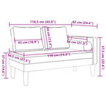 vidaXL Chaise longue avec coussins marron similicuir