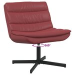 vidaXL Chaise pivotante Rouge bordeaux 63 x 75 x 76 cm PU