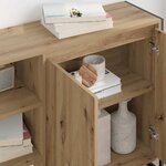 vidaXL Meuble d'appoint Chêne artisan 96 5 x 30 x 75 cm