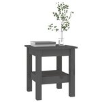 vidaXL Table basse Gris 35x35x40 cm Bois massif de pin