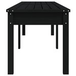 vidaXL Banc de jardin à 2 places noir 203 5x44x45cm bois massif de pin