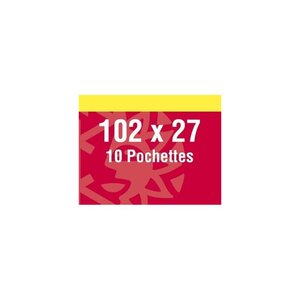 Pochettes noires 102 x 27 mm pour timbres type Champs Elysées Versailles.