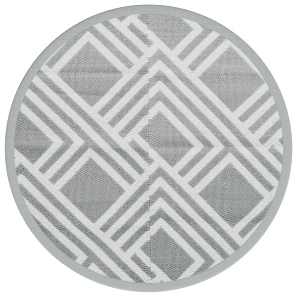 vidaXL Tapis d'extérieur ARAKIL gris Ø160 cm PP