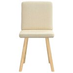vidaXL Chaises à manger lot de 2 crème tissu