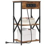 vidaXL Cabinet de chevet Chêne fumé 41 x 31 x 76 cm Bois d'ingénierie