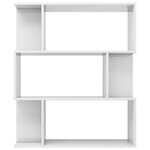 vidaXL Bibliothèque/Séparateur de pièce Blanc brillant 80x24x96 cm