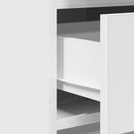 vidaXL Ensemble de table de maquillage 3 pièces avec LED  bois d'ingénierie blanc