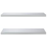 vidaXL Étagères murales 2 Pièces 75x40x3 cm argenté acier inoxydable