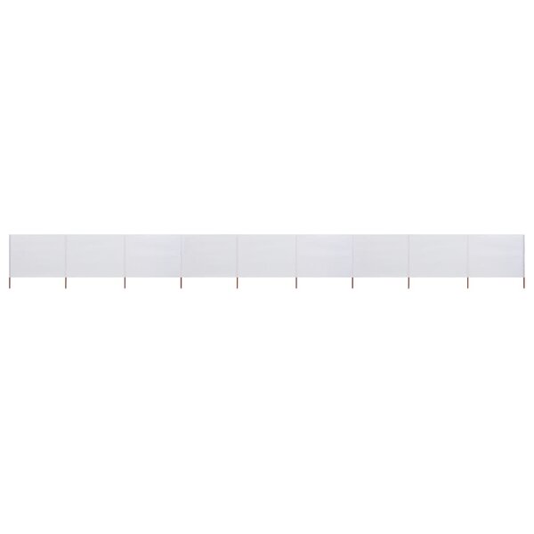 vidaXL Paravent 9 panneaux Tissu 1200 x 120 cm Blanc sable