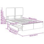 vidaXL Lit de Rangement Blanc 135 x 190 cm Bois d'ingénierie