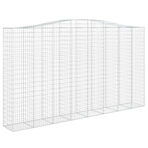 vidaXL Panier de gabions arqué 400x50x220/240 cm Fer galvanisé