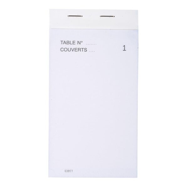Bloc Maître d'Hôtel 50 feuillets autocopiants numérotés en dupli Format 8x15 cm x 50 EXACOMPTA
