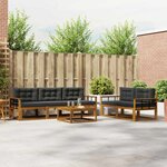 vidaXL Ensemble de canapés d'extérieur 6 Pièces Naturel et Anthracite
