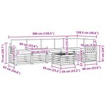 vidaXL Ensemble de canapés d'extérieur 7 Pièces Blanc et Beige