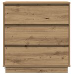 Commode de chevet avec LED Chêne Artisan 71x34 5x75 cm Bois d'ingénierie