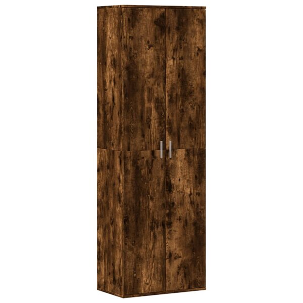 vidaXL Buffet haut chêne fumé 60x35x180 cm bois d'ingénierie