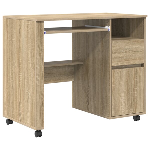 vidaXL Bureau en chêne Sonoma Chêne Sonoma Bois d'ingénierie Moyen