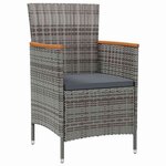 vidaXL Ensemble à manger d'extérieur 7 Pièces et coussins Résine tressée