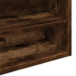 vidaXL Armoire à vitrine chêne fumé 100x15x58 cm bois d'ingénierie