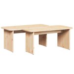 vidaXL Table basse 2 Pièces Naturel 100 x 69 x 35.5 cm Bois massif en pin