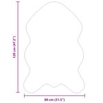 vidaXL Tapis en Fourrure Synthétique de Lapin Olite Anthracite