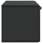 vidaXL Meuble TV mural 78 5 x 31 x 30 cm Noir Bois d'ingénierie
