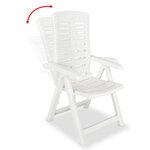 vidaXL Mobilier de bistro 3 Pièces Plastique Blanc